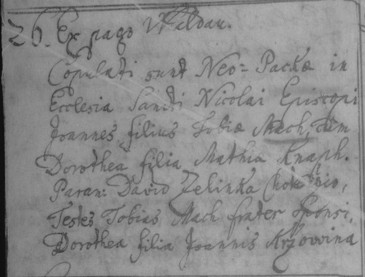 Nov. 26, 1720 - Jan and Dorothea (Knapp) Mach Marriage Record