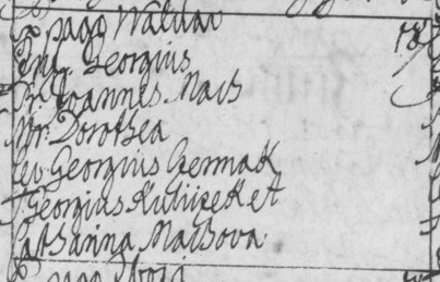 May 18, 1729 - Jiří Mach Birth Record